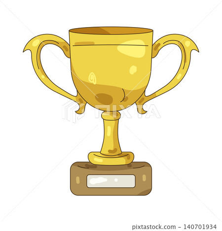 Illustration of golden trophy Illustration of golden trophy 140701934