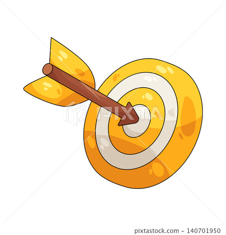 Illustration of target and arrow Illustration of target and arrow 140701950