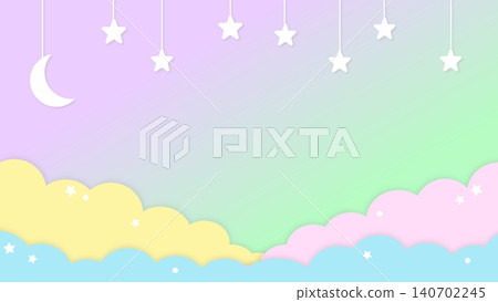 A cute, dreamy background frame featuring a moon and stars in a night sky. A cute, dreamy background frame featuring a moon and stars in a night sky. 140702245