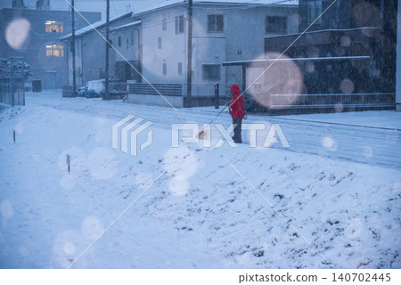 Walk on a snowy day Walk on a snowy day 140702445