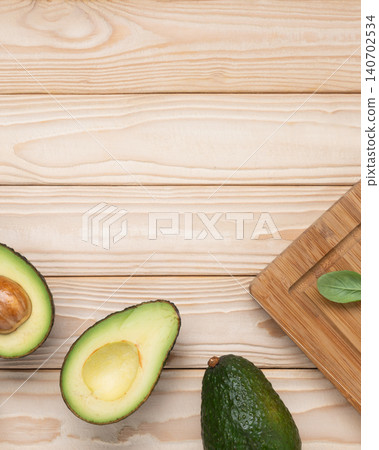 Avocado ingredients flat lay healthy cooking Avocado ingredients flat lay healthy cooking 140702534