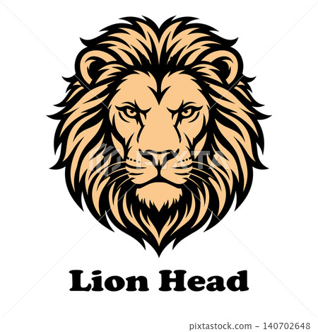 Lion head design for wild animal poster or mascot apparel print Lion head design for wild animal poster or mascot apparel print 140702648