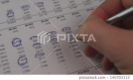 Hand Highlighting Expense Rows In Pink On Financial Spreadsheet, CloseUp Showing Totals And Subtotals Emphasized, Budget Review And Expense Tracking Tone With Bright Marker Contrast Hand Highlighting Expense Rows In Pink On Financial Spreadsheet, CloseUp Showing Totals And Subtotals Emphasized, Budget Review And Expense Tracking Tone With Bright Marker Contrast 140703115