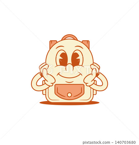 Cute cheerful schoolbag back to school cartoon character smiling isometric vector illustration Cute cheerful schoolbag back to school cartoon character smiling isometric vector illustration 140703680