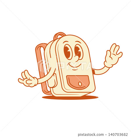 Funky happy schoolbag back to school cartoon character dancing isometric vector illustration Funky happy schoolbag back to school cartoon character dancing isometric vector illustration 140703682