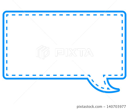 Simple color line speech bubble rectangle Simple color line speech bubble rectangle 140703977