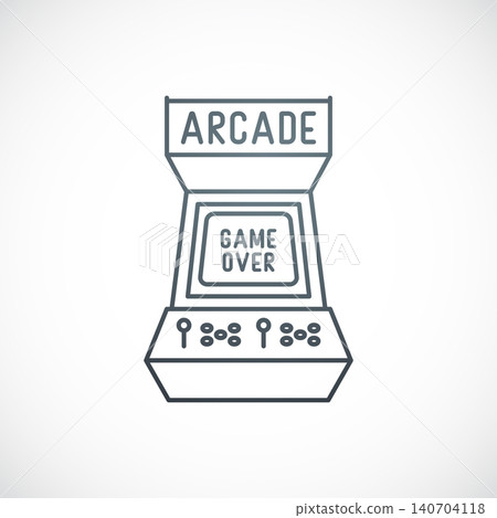 Arcade machine in linear style.  140704118