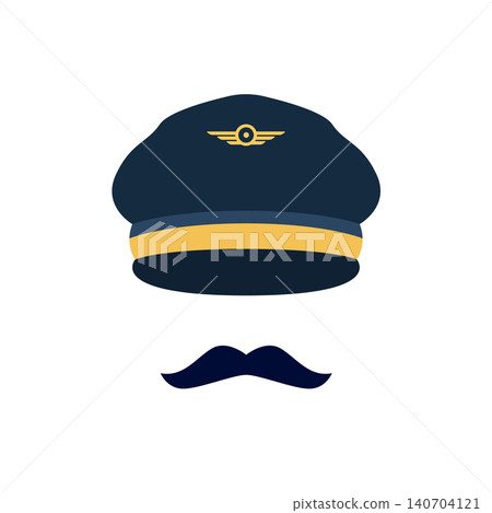 Pilot cap and mustache suggesting 140704121