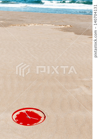 a clock lies buried in the sand by the shore a clock lies buried in the sand by the shore 140704131