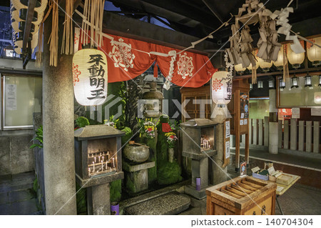 大阪夜景：道頓堀，法善寺，大阪府大阪市 140704304