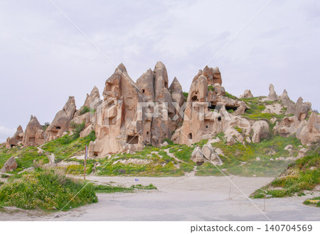 Ancient Cave Dwellings in Cappadocia Turkey 140704569