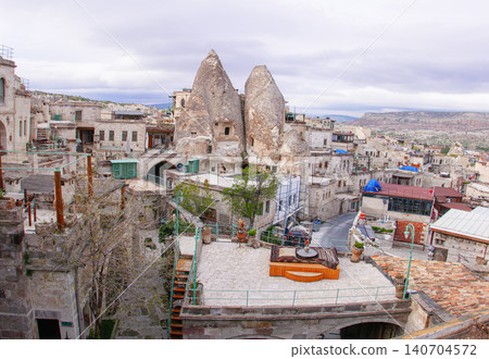 Cave Dwellings and Rock Formations in Cappadocia Turkey Cave Dwellings and Rock Formations in Cappadocia Turkey 140704572