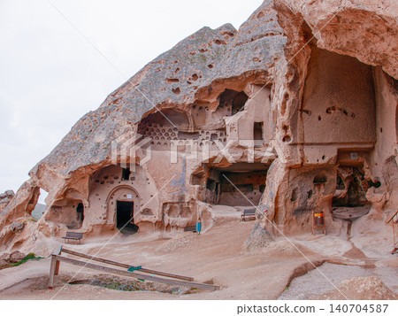 Ancient Cave Dwellings in Cappadocia, Turkey Ancient Cave Dwellings in Cappadocia, Turkey 140704587