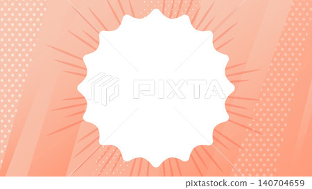 Coral orange frame background for sales promotions | Easy-to-use template for promotions and advertisements 140704659