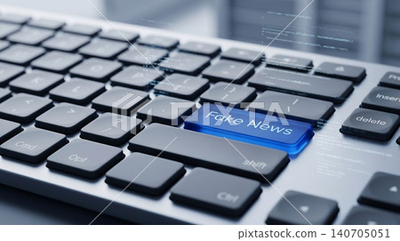 Fake news button on computer keyboard with digital code overlay representing misinformation and internet propaganda concept in a modern technology environment Fake news button on computer keyboard with digital code overlay representing misinformation and internet propaganda concept in a modern technology environment 140705051