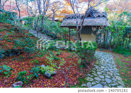 Enri-an, a gazebo surrounded by autumn leaves Enri-an, a gazebo surrounded by autumn leaves 140705281