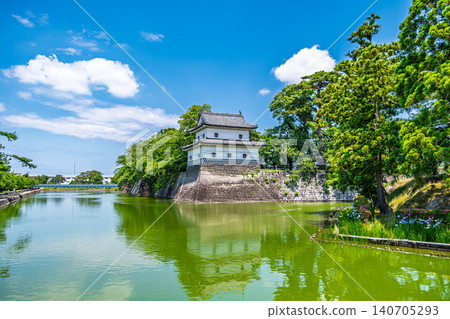 [#Shibata] The scenery of the former second bailey corner turret and moat of Shibata Castle 140705293