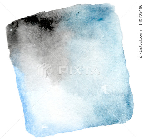 Watercolor - Square - Blue and Black Watercolor - Square - Blue and Black 140705486