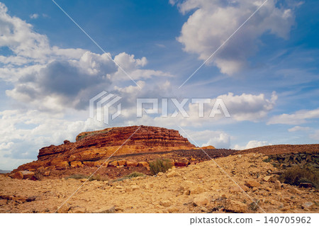 Makhtesh Ramon Crater in National park in Negev desert, Israel Makhtesh Ramon Crater in National park in Negev desert, Israel 140705962