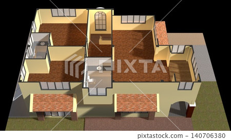3D illustration of interior project 3D illustration of interior project 140706380