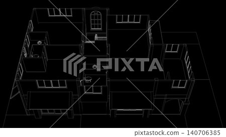 3D illustration of interior project 3D illustration of interior project 140706385