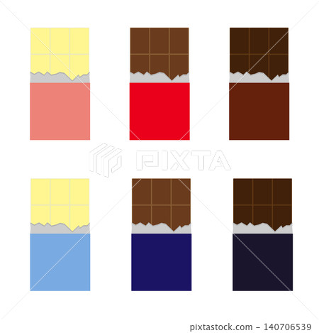 Set of vector illustrations of chocolate bars Set of vector illustrations of chocolate bars 140706539