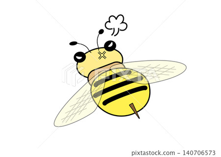 An illustration of an angry bee. An illustration of an angry bee. 140706573