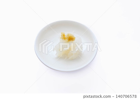 Grated daikon radish and grated ginger as condiments Grated daikon radish and grated ginger as condiments 140706578