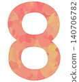 Pink vector illustration of the number 8 140706782