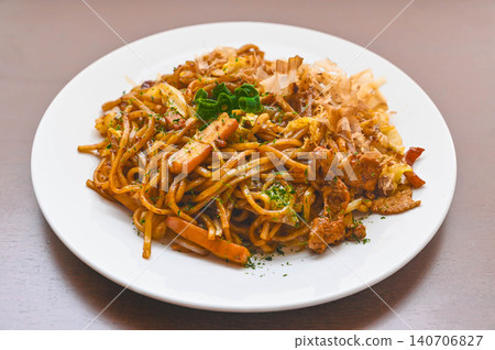Thick Noodles with Rich Sauce Yakisoba Thick Noodles with Rich Sauce Yakisoba 140706827