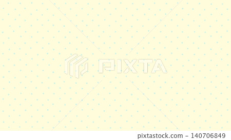 Hand-drawn yellow and light blue polka dot pattern - Cute dot texture horizontal background material - 16:9 140706849