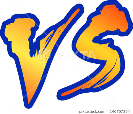 字母 VS 的漸層插圖 140707294