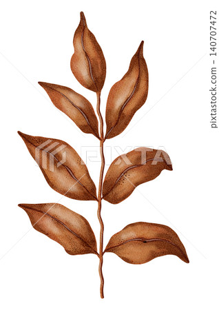 Watercolor illustration of an autumn leaf. Leaves. Autumn. Children's illustration. Suitable for books, packaging, and postcards. Watercolor illustration of an autumn leaf. Leaves. Autumn. Children's illustration. Suitable for books, packaging, and postcards. 140707472