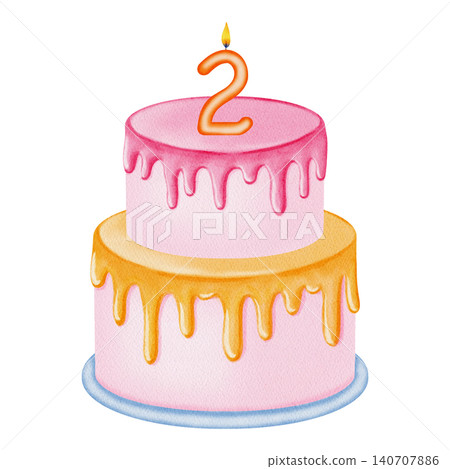 Watercolor illustration birthday cake and colorful number candles set from 0 to 9. Hand drawn festive confectionery for birthdays, anniversaries, party invitations, children's design, card making Watercolor illustration birthday cake and colorful number candles set from 0 to 9. Hand drawn festive confectionery for birthdays, anniversaries, party invitations, children's design, card making 140707886