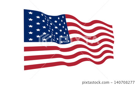 Waving American Flag Graphic With Stars and Stripes Symbolizing USA Patriotism and National Pride Waving American Flag Graphic With Stars and Stripes Symbolizing USA Patriotism and National Pride 140708277
