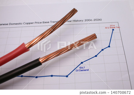 Image of the continuing surge in copper base unit price Image of the continuing surge in copper base unit price 140708672