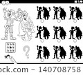shadow puzzle activity with funny cartoon pirates characters coloring page 140708758