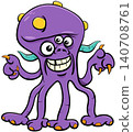 funny cartoon monster or fright fantasy character 140708761