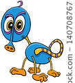 funny blue monster or weirdo character cartoon illustration 140708767