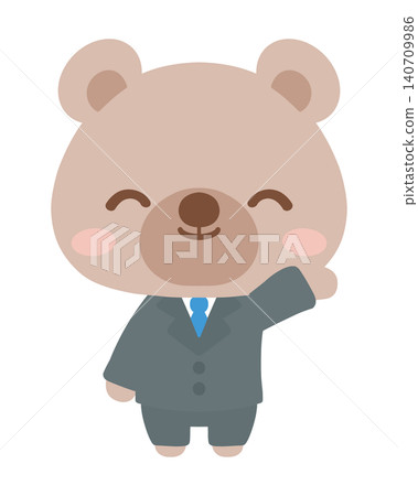 A bear teacher at an elementary school giving an explanation. (Animal illustration) A bear teacher at an elementary school giving an explanation. (Animal illustration) 140709986