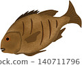 grilled fish illustration 140711796