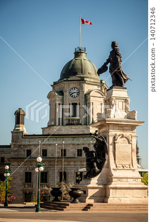 Monument Samuel de Champlain in Quebec City with Historic Architecture and Dome Monument Samuel de Champlain in Quebec City with Historic Architecture and Dome 140712346