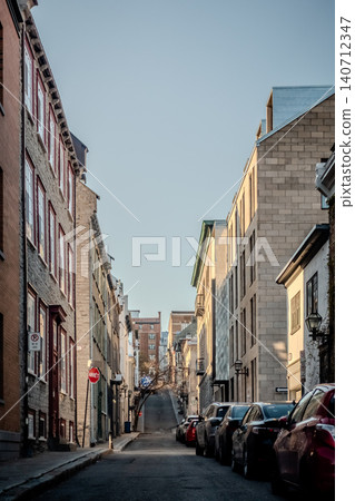 Old Quebec City Streets and Architecture with Cobblestone Roads Cafes and Historic Buildings Old Quebec City Streets and Architecture with Cobblestone Roads Cafes and Historic Buildings 140712347