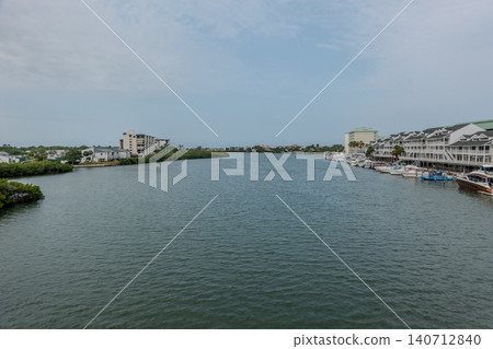 Clearwater Florida Waterfront Neighborhood Along Intracoastal Waterway with Residential Homes Docks  140712840