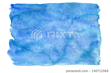 Abstract light ultramarine blue watercolor sky shape stain. Bright summer water color watercolour textured blotch, splash background for nature concept, greeting card design Abstract light ultramarine blue watercolor sky shape stain. Bright summer water color watercolour textured blotch, splash background for nature concept, greeting card design 140712988