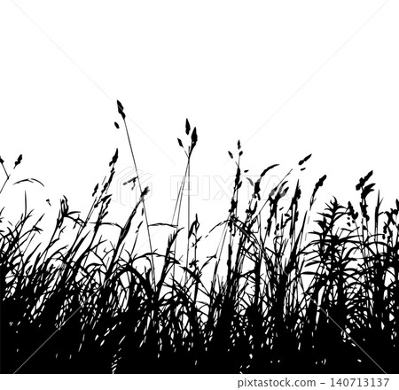 Grass silhouette vector isolated on white background nature design illustration of grass plant pattern greenery artwork Hand drawn. Not AI, vector illustration. Grass silhouette vector isolated on white background nature design illustration of grass plant pattern greenery artwork Hand drawn. Not AI, vector illustration. 140713137