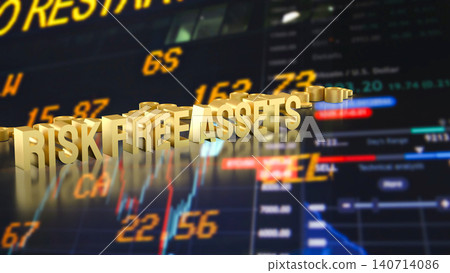 Gold Risk Free Assets In A Secure Investment Market 3d render. Gold Risk Free Assets In A Secure Investment Market 3d render. 140714086