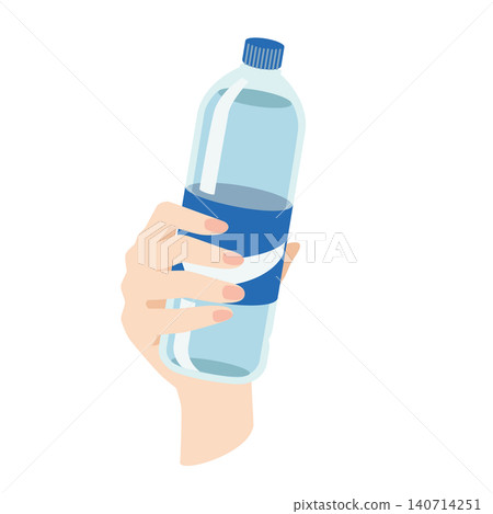 Right hand holding a plastic bottle of soft drink Right hand holding a plastic bottle of soft drink 140714251