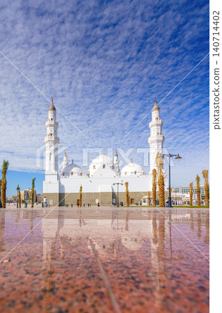Al-Madinah al-Munawwarah, Saudi Arabia - Mar 09 2023, panoramic view mosque Al-Quba, Al-Madinah al-Munawwarah, Saudi Arabia Al-Madinah al-Munawwarah, Saudi Arabia - Mar 09 2023, panoramic view mosque Al-Quba, Al-Madinah al-Munawwarah, Saudi Arabia 140714402