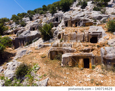 Multiple stone tombs in ancient city of Limyra Multiple stone tombs in ancient city of Limyra 140714629